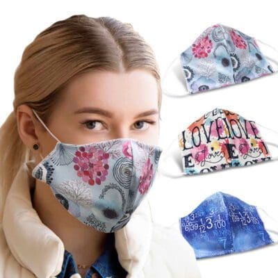 2-Ply Fabric 3D Fitted Face Masks - Non Medical - F3FM