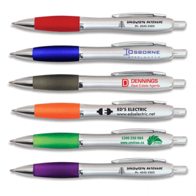 Allegra Silver Plastic Pen - WP142